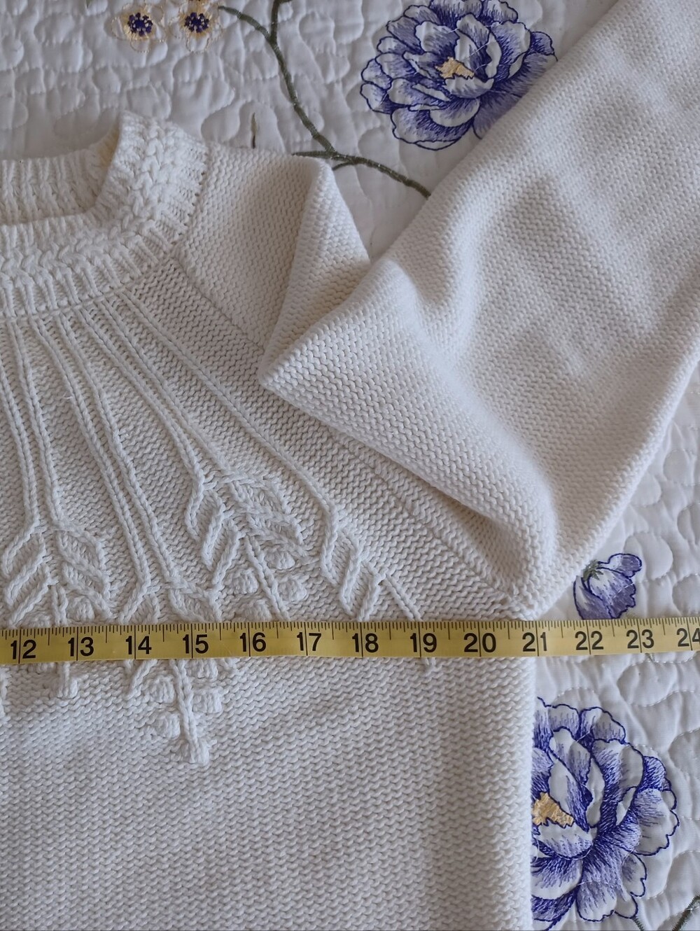 NWT Talbots Knit Yoke Crewneck Sweater Size L - Picture 11 of 15